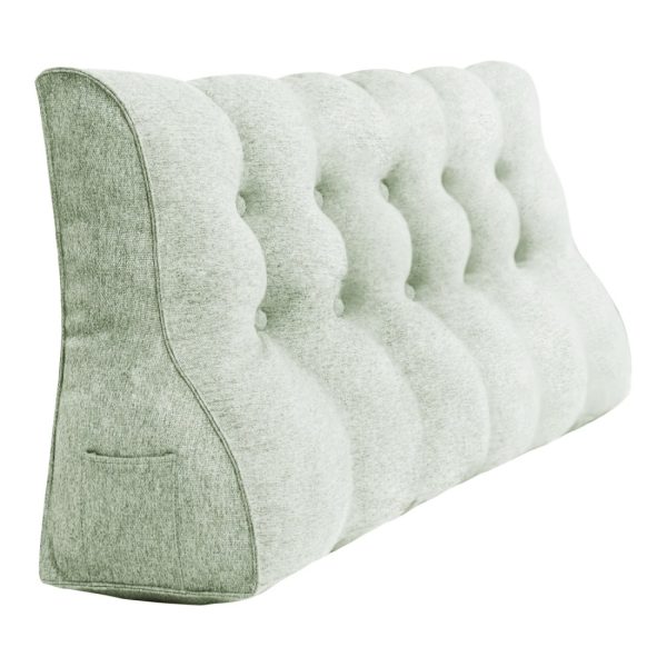 Headboard Pillow Large wedge Bolster Pillow Body Cushions White - Image 13