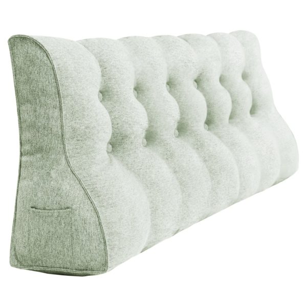 Headboard Pillow Large wedge Bolster Pillow Body Cushions White - Image 14