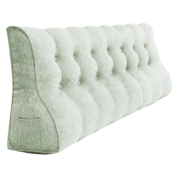 Headboard Pillow Large wedge Bolster Pillow Body Cushions White - Image 15