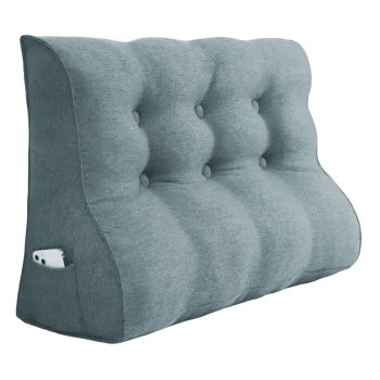 Large wedge Bolster Pillow Headboard Pillow Body Cushions Gray