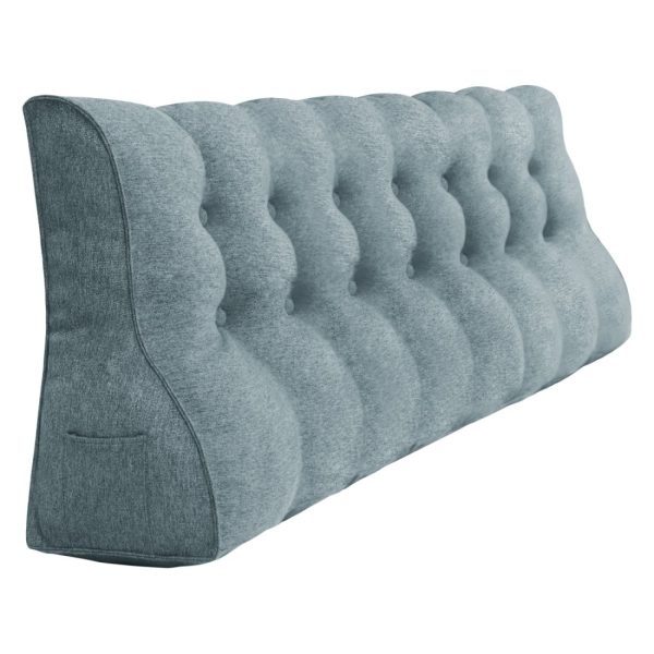 Large wedge Bolster Pillow Headboard Pillow Body Cushions Gray - Image 15