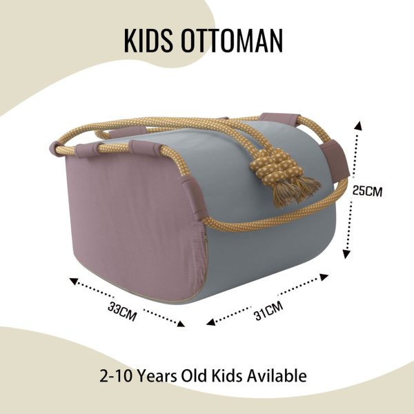 Kids Ottoman Footrest Stool - Flexible Seating - 2 Pcs Set - Image 5