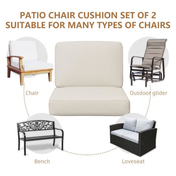 Waterproof Outdoor Seat Cushions for Patio Furniture Set - Image 4
