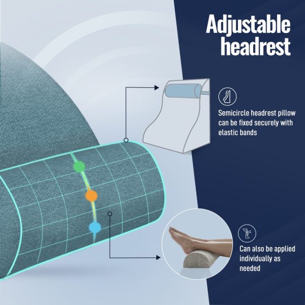 Adjustable Wedge Support Pillow - Ergonomic Reading Pillow Linen - Image 9