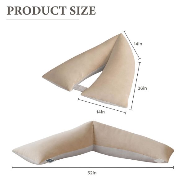 V Shaped Side Sleeper Pillow for Shoulder and Leg Relief - Image 7
