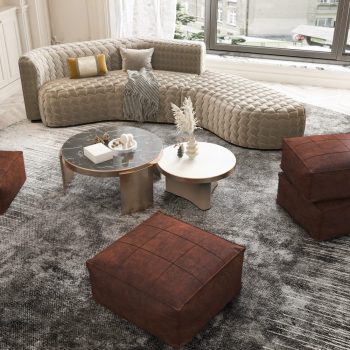 square leather pouf ottoman floor pillow tatami 595