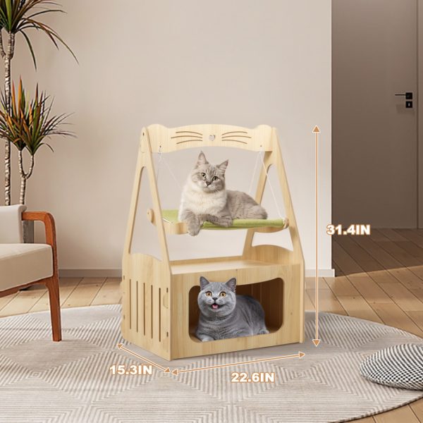 Floor-Standing Cat Swing Hanging Cat Hammock Bed - Image 4