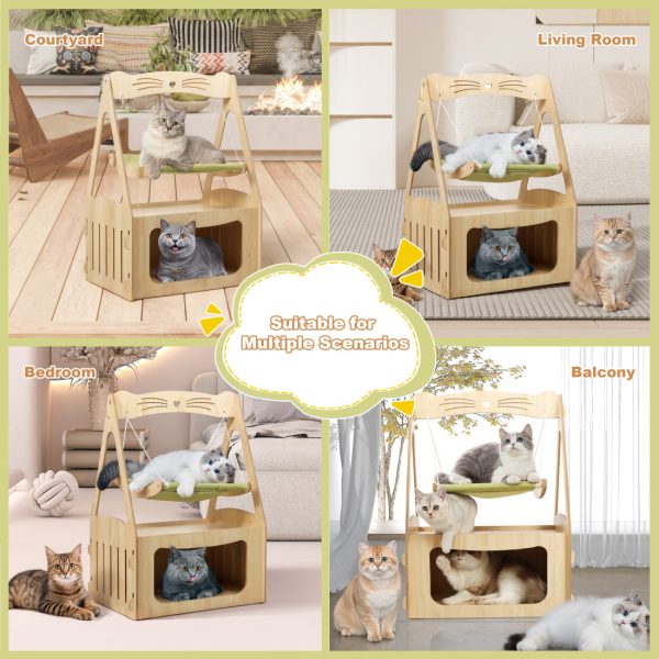 Floor-Standing Cat Swing Hanging Cat Hammock Bed - Image 6