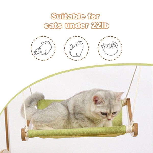 Floor-Standing Cat Swing Hanging Cat Hammock Bed - Image 8