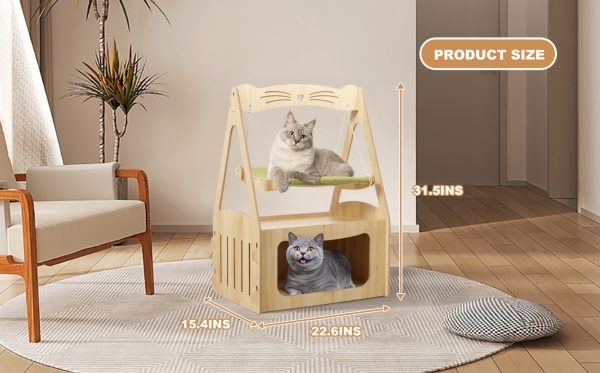 Floor-Standing Cat Swing Hanging Cat Hammock Bed - Image 10