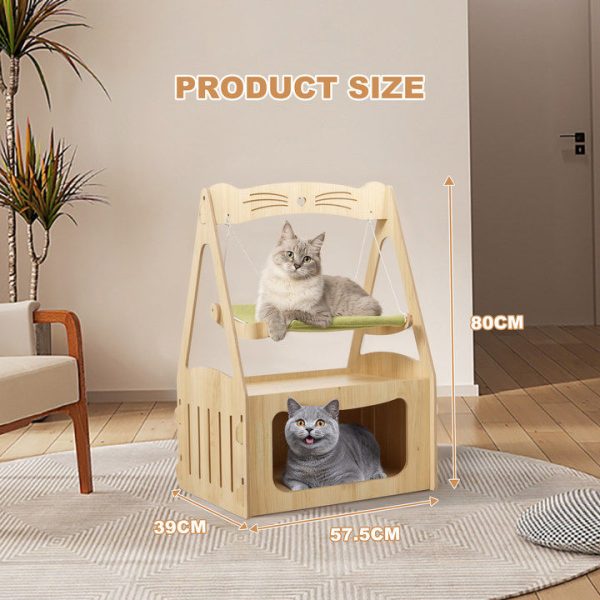 Floor-Standing Cat Swing Hanging Cat Hammock Bed - Image 11