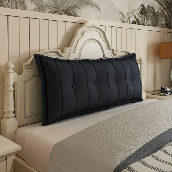 Large Headboard Reading Pillow Bolster Body Pillow Black - Image 2