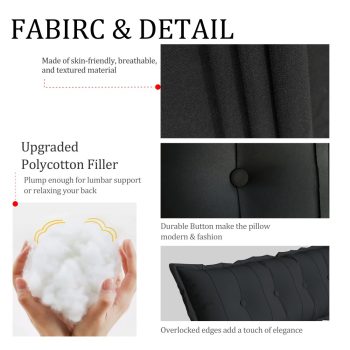 large flat body pillow black 1511