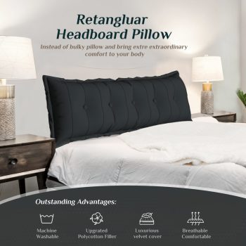 large flat body pillow black 1517