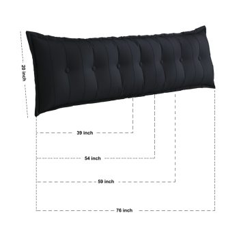 large flat body pillow black 1519