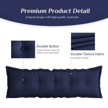 large flat body pillow blue 1479