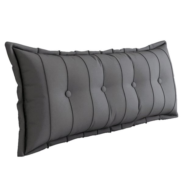 Large Headboard Reading Pillow Bolster Body Pillow Gray