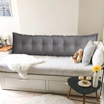 large flat body pillow gray 1498