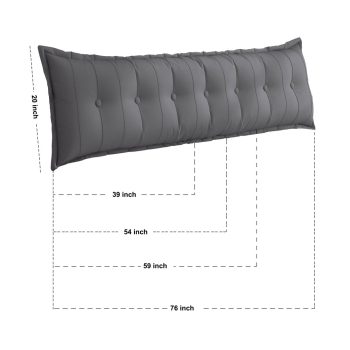 large flat body pillow gray 1501