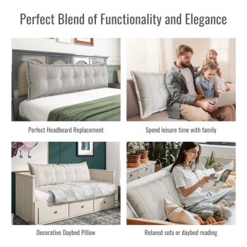 large flat body pillow white 1456