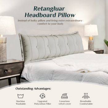 large flat body pillow white 1458