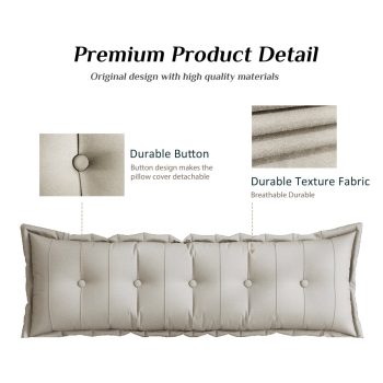 large flat body pillow white 1460