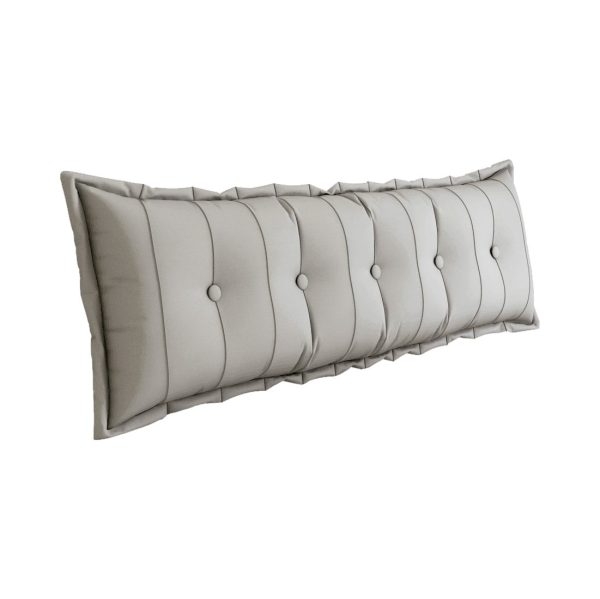 Large Headboard Reading Pillow Bolster Body Pillow Off-White - Image 16