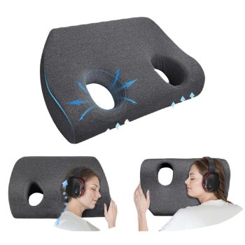 Ear Piercing Pillow For Side Sleepers Memory Foam With Holes