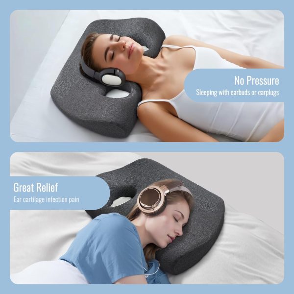 Ear Piercing Pillow For Side Sleepers Memory Foam With Holes - Image 7