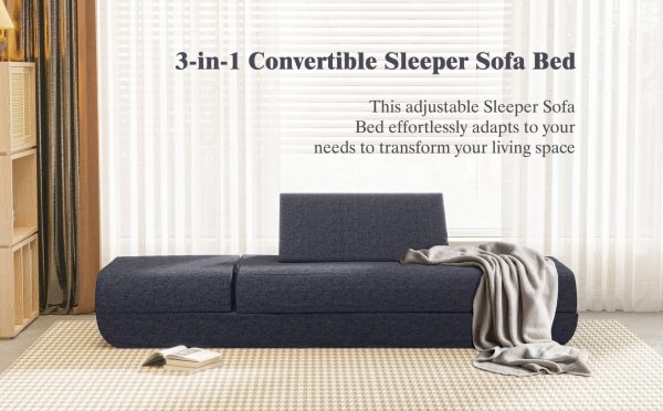 Large Folding Daybed Sofa with Adjustable Headboard - Image 7