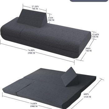 large folding daybed sofa 11