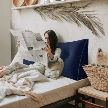 large wedge reading pillow blue 1885