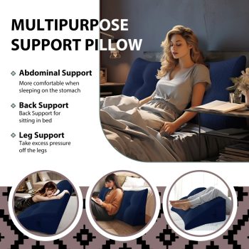 large wedge reading pillow blue 1886
