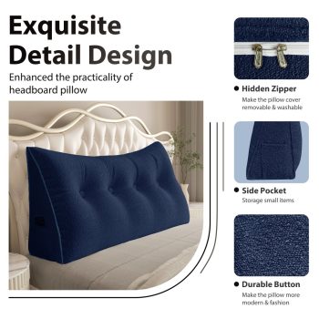 large wedge reading pillow blue 1888