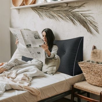 large wedge reading pillow gray 1900