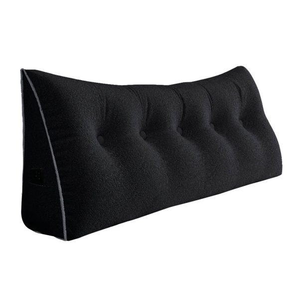 Large Wedge Reading Pillow for Bed Daybed Bolster Backrest Black - Image 13