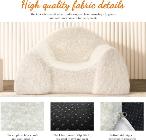 Plush Bean Bag Armchair for Adults, Teens, and Kids Sofa - Image 6