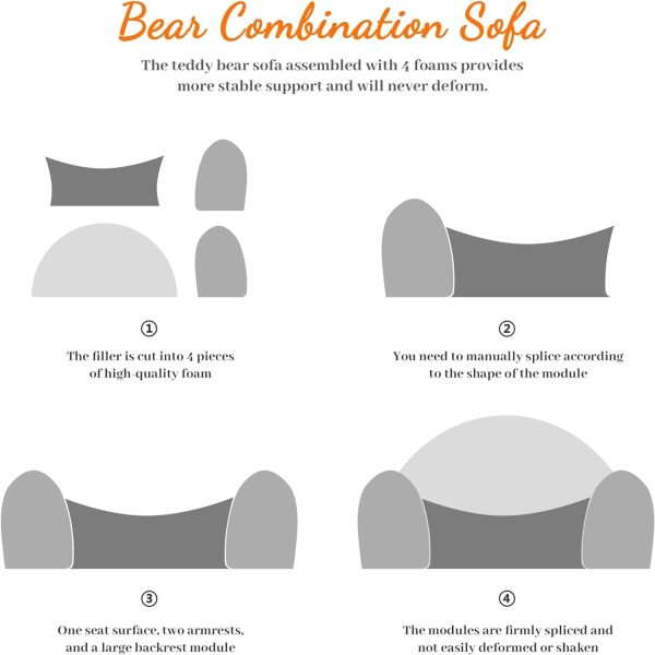 Plush Bean Bag Armchair for Adults, Teens, and Kids Sofa - Image 8