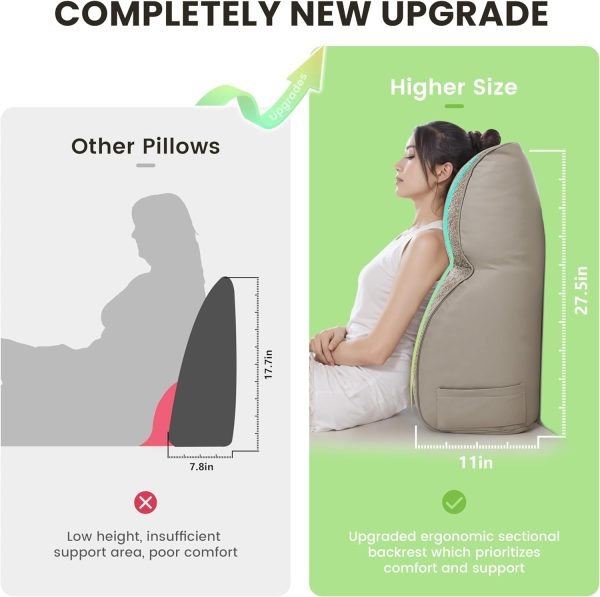 Comfort Backrest Reading Pillow for Bed & Sofa Use - Image 4