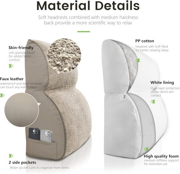 Comfort Backrest Reading Pillow for Bed & Sofa Use - Image 5