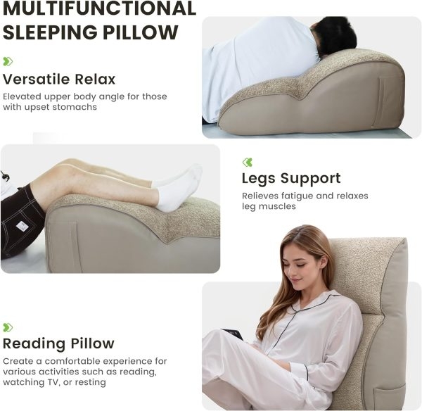 Comfort Backrest Reading Pillow for Bed & Sofa Use - Image 8