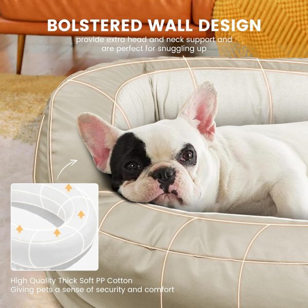Large Couch Dog Bed with Supportive Foam & Soft Cotton - Image 3