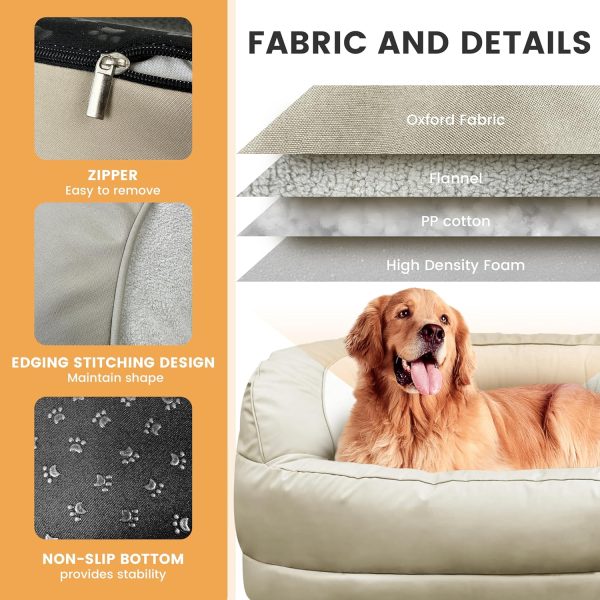 Large Couch Dog Bed with Supportive Foam & Soft Cotton - Image 5