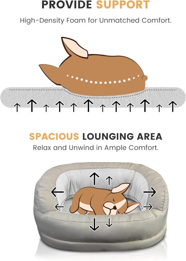 Large Couch Dog Bed with Supportive Foam & Soft Cotton - Image 8