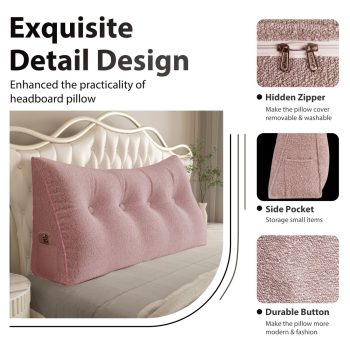large wedge reading pillow pink 1933
