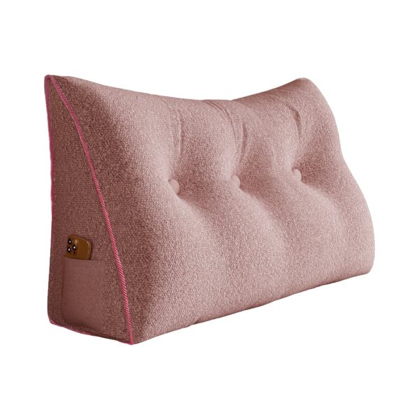 Large Wedge Reading Pillow for Bed Daybed Bolster Backrest Pink - Image 12