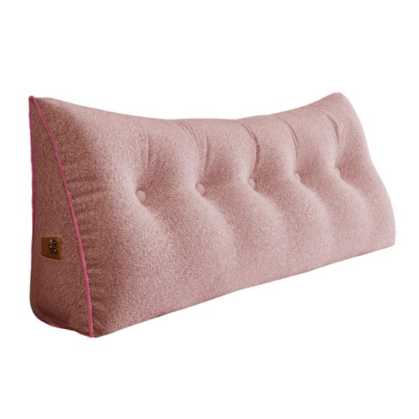 Large Wedge Reading Pillow for Bed Daybed Bolster Backrest Pink - Image 13