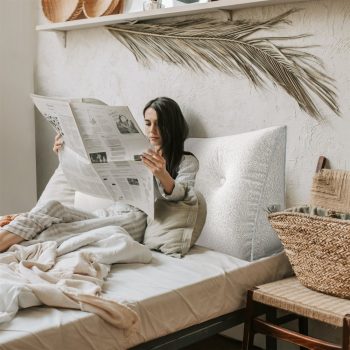 large wedge reading pillow white 1916