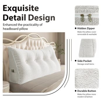 large wedge reading pillow white 1919