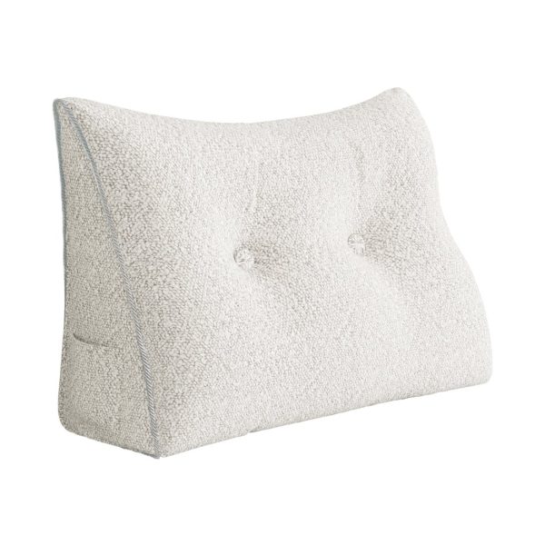 Large Wedge Reading Pillow for Bed Daybed Bolster Backrest White - Image 11
